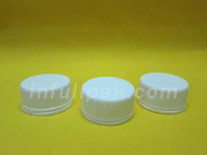Plastic white flat cap PLC-006