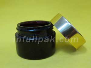 Cosmetic Amber Glass Cream Jar