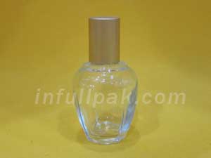 lear Glass Bottle with gold li