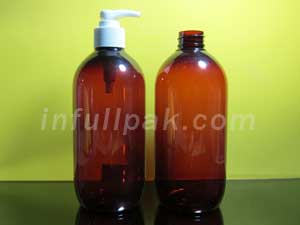 Amber plastic PET bottle PLB-T