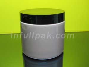 PE Low Profile White Jars PCJ-