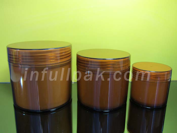 Amber Plastic Jar PCJ-119