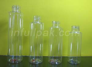 Clear PET plastic bottles PLB-