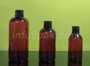 Amber plastic PET bottle PLB-T