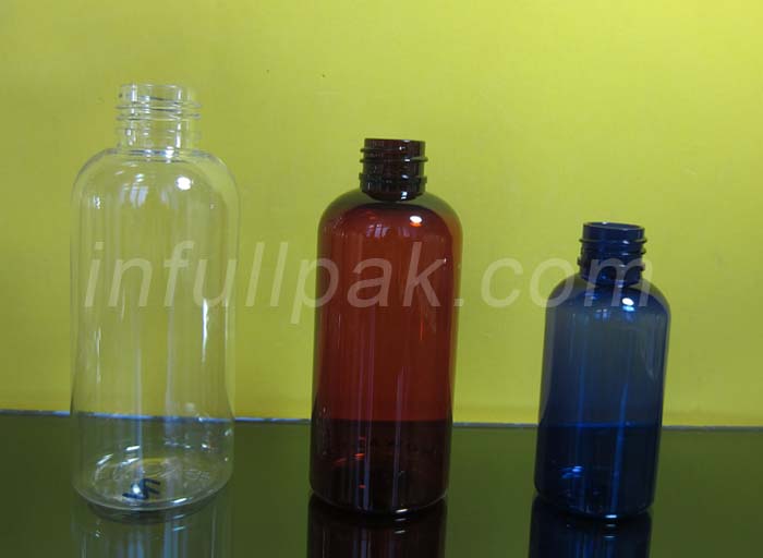 Boston Round Plastic Bottle PL