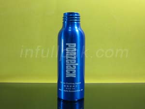 Aluminum bottle with logo prin