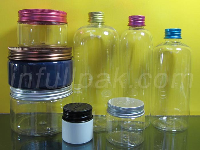 PET Jar and bottle with alumin