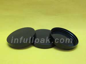 Plastic Black Dome Lined Caps 