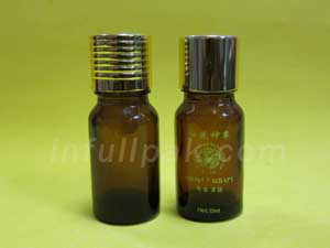 Amber essential oil bottles EO