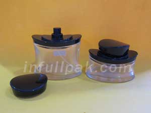 Glass Snap-on Bottle with Blac