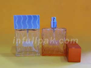 Clear Glass Ribbed Perfume Bot